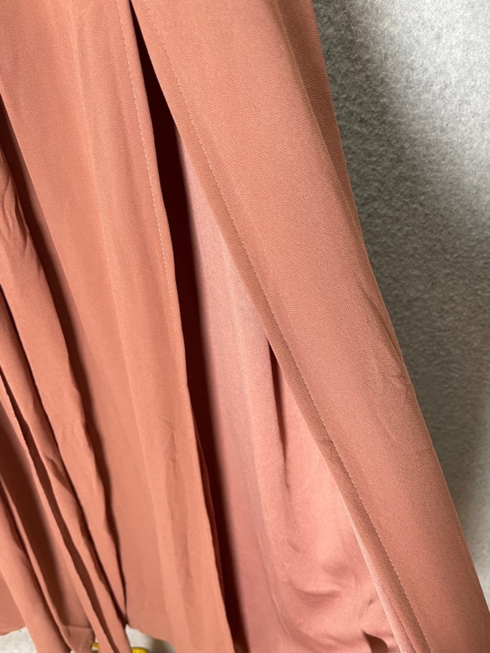 Baltic Born Chiffon Kristina Maxi V Neck Flutter Sleeve Dress in Rosey Brown NWT - Picture 9 of 9